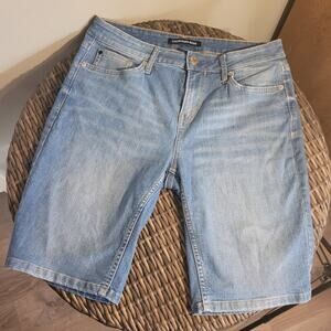 CALVIN KLEIN JEANS Mom Jean Shorts Sz 10 Denim Modest 10" Inseam Bermuda Classic